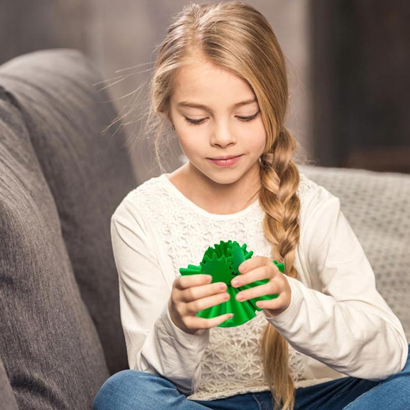 Gear Ball - 3D Printed Gear Ball Spin Ball or Cube Fidget Toy, Gear Sphere Fidget Toy, Stress Ball, GearSphere Desk Toy for Stress and Anxiety Relaxing