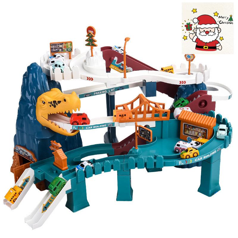 Toys Dinosaur Mountain Track Car Train Through Adventure Birthday & Christmas Gifts for Little Boys & Girls