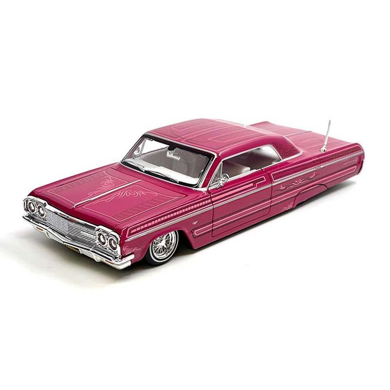 1964 Chevrolet Impala SS Lowrider – Pink (Design Lowriders) Diecast 1:24 Scale Model - Maisto 32547PK