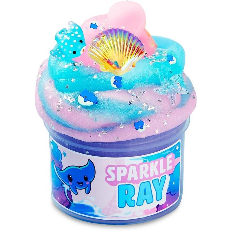 Butter Slime Party Favors, Cotton Candy Manta Ray Slime Soft, Non-Sticky, Mess-Free, Stress Relief, Slime for Kids Classroom Prizes Reward, Birthday Toys Gifts for Christmas Party Supplies