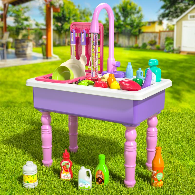 Purple Electric Dishwasher Playing Toy with Running Water,， Play house toys， Kitchen Set Toys,Electric Dishwasher Playing Toy with Running Water Kitchen Sink Toys ,Kitchen and food toys， Exquisite gifts, Christmas gifts, birthday gifts