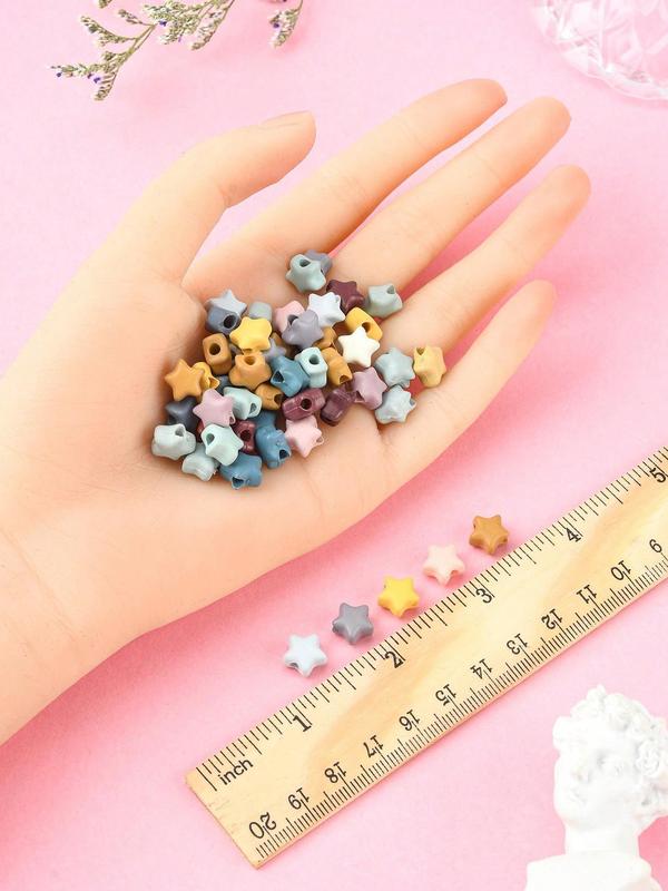 Fashionable Creative Random Color Star Shaped Beads, 1 Pack Cute Acrylic Star Shaped Beads, DIY Jewelry Accessories for Necklace Bracelet Making