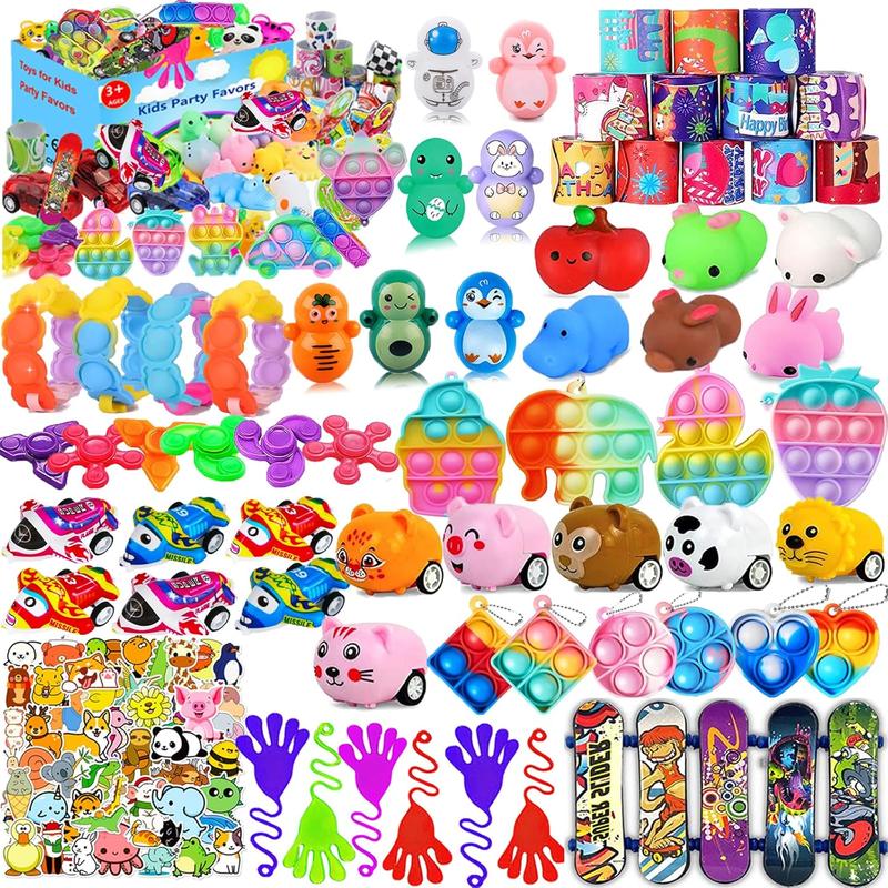 117 PCS Party Favors Toys for Kids 4-8 8-12, Pop Fidget Toys, Treasure Box Toys for Classroom