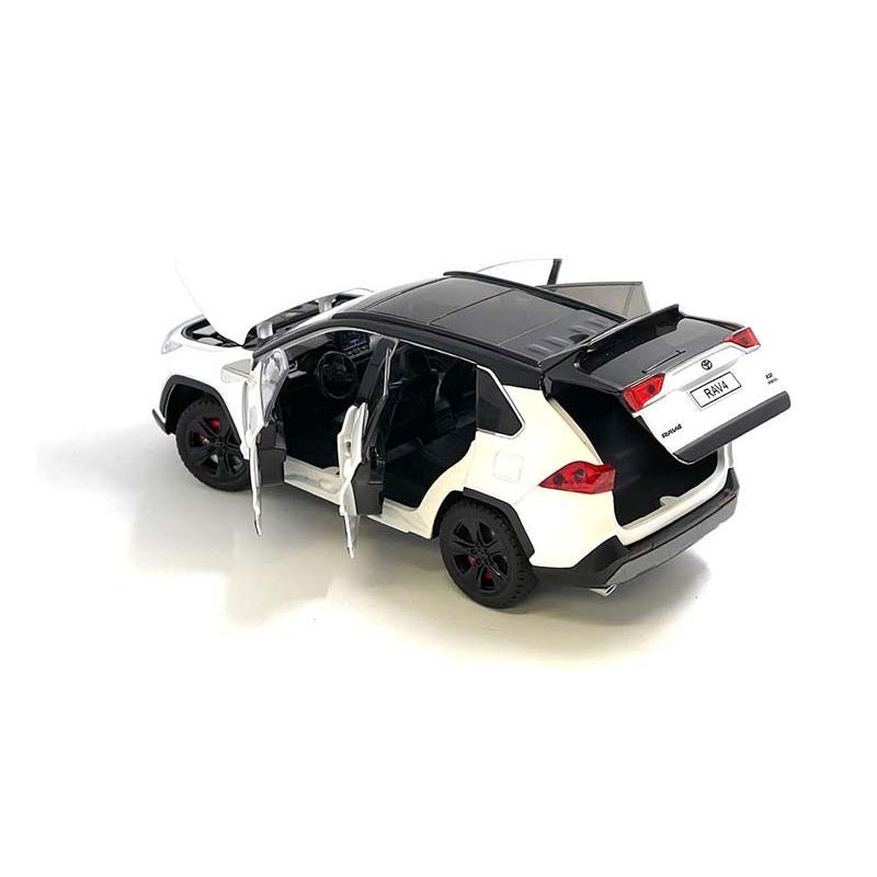 Toyota Rav4 Hybrid XSE – White w  Black Top (MiJo Exclusives) Diecast 1:24 Scale Model - H08666WHBK