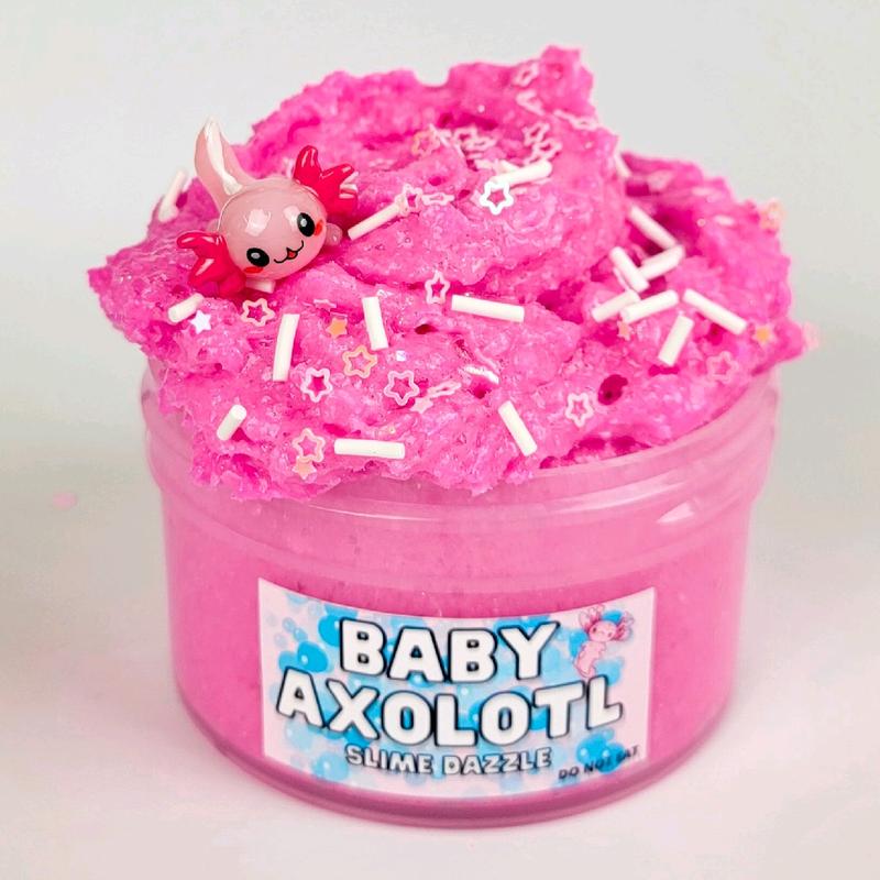 Pink Axolotl Snowfizz Slime