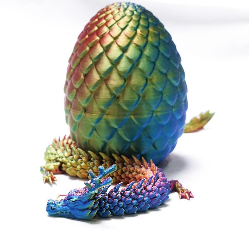 3D Dragon Egg Pet Toy - Year of the Dragon - Desk Fidget - Surprise 3D Dragon Egg Decoration, 1 Set Holiday Essentials DIY Laser Engraved Dinosaur Design Spring  Pet Toys, Random dragons and eggs