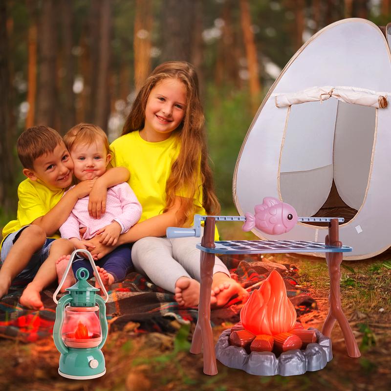 Kids Tent Set, Indoor Outdoor Pretend Play Game, Pop-up Tent Toy Set Birthday Christmas Gift for Toddlers Kids