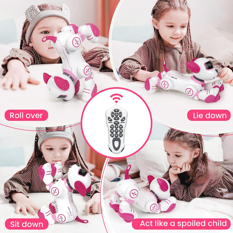 Robot Dog Toys for Girls Toys Interactive Robot Toy FollowMe Robot for Kids 5-7 Intelligent Remote Control Dog with Sing Dance AI Robotics for Kids Age 3 4 5 6 7 Chrismas Birthday Gifts