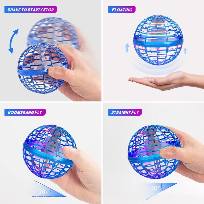 Flying Orb Ball Flying Toys: 360°Rotating Hand Controlled Galaxy Ball Cosmic Globe Hover Ball Toys Gifts for Boys Girls