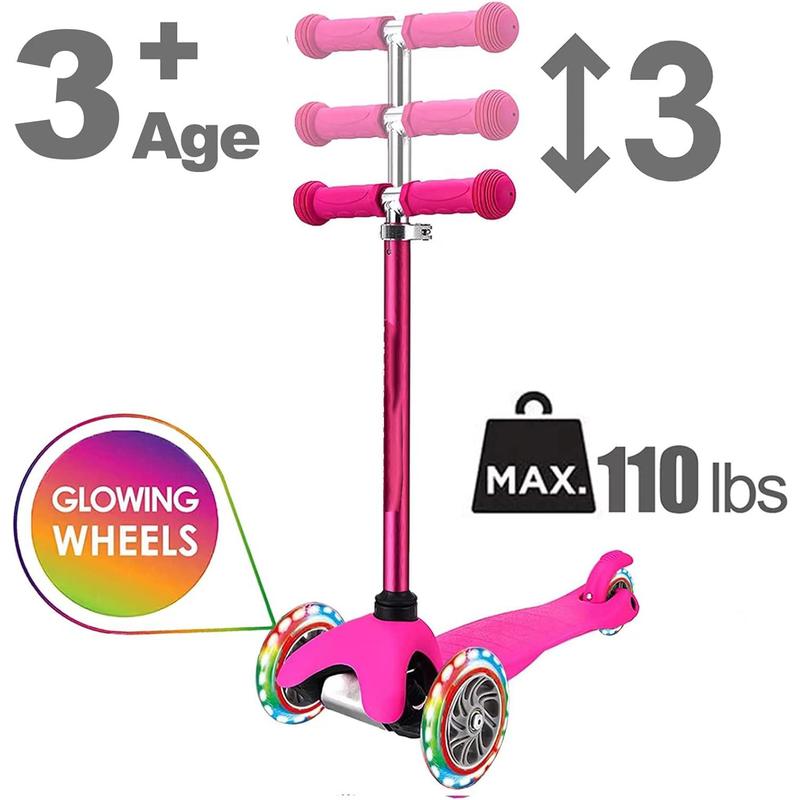 3 Wheel Scooters for Kids, Kick Scooter for Toddlers 3-6 Years Old, Boys and Girls Scooter with Light Up Wheels, Mini Scooter for Children