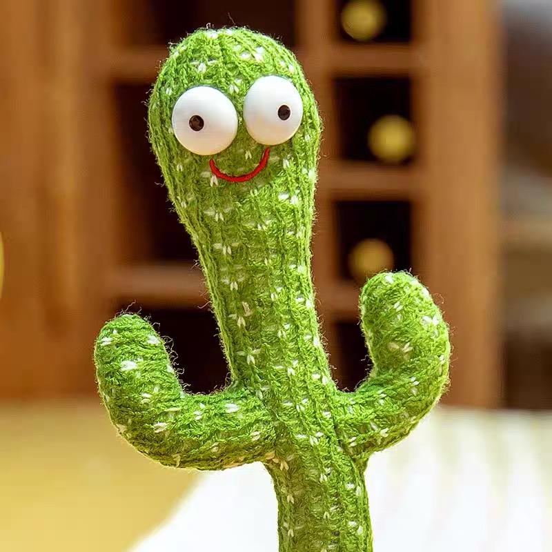 2024 Dancing Cactus toy, Talking Cactus Repeats What You Say, New Soft Plush Talking Toy Electric Speaking Cactus Toys Packing with Box