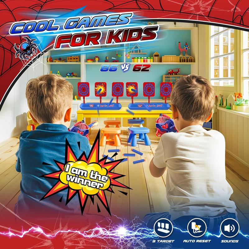 Spider Shooting Toys for 3-12 Year Old Boys,Shooting Targets for Guns Toys for Ages 5-7 4-6 6-8 Outdoor Game Garden Toys Family Fun for Birthday Halloween Xmas Easter Gifts for 3-12 Year Old Boys Kids