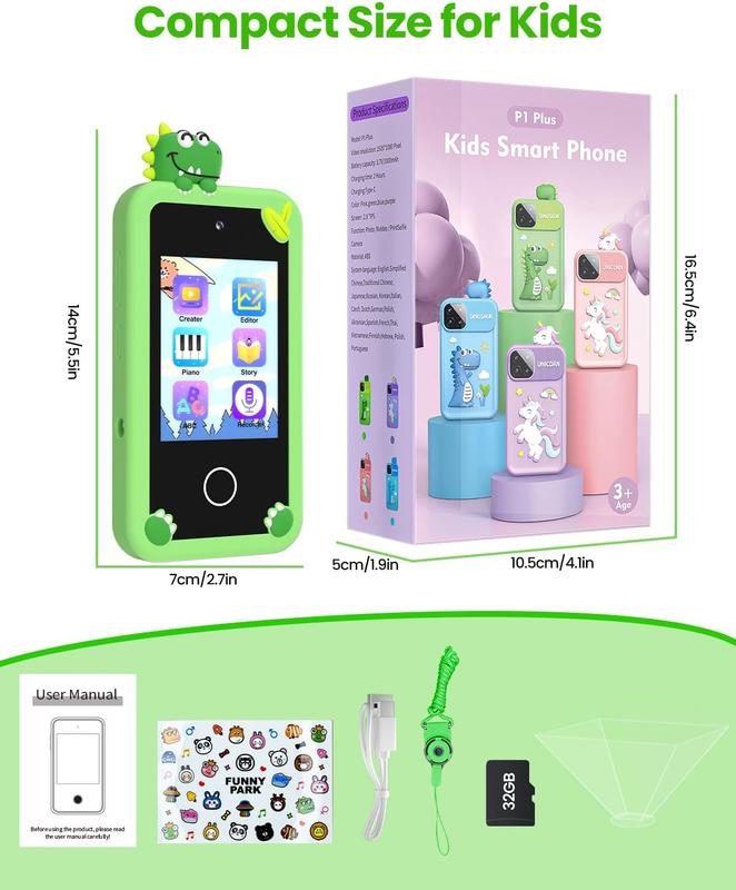 Kids Toy Smart Phone,Smart Phone Toys for Girls with High-definition Camera-Phone Toys with Learning Games,Travel Toys with MP3 Music Player for Birthday Gifts for Boys Girl Boy Girl Birthday Gifts touch screen toy game phone