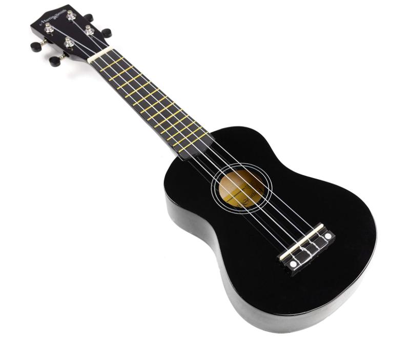 Martin Smith UK-222-BK Soprano Ukulele, Black