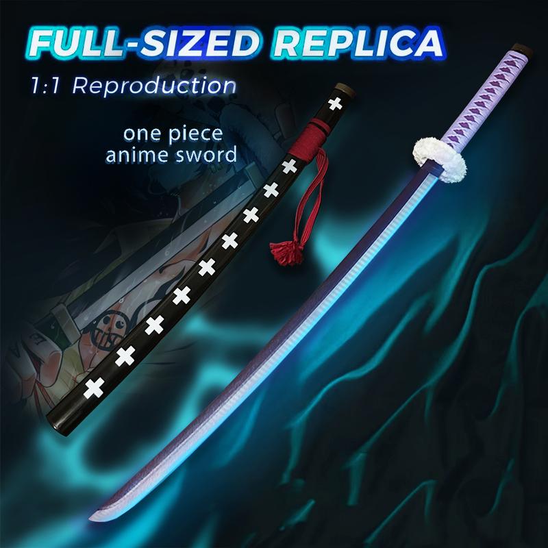 2.0 Upgraded Light Up One Piece Trafalgar D. Water Law Sword - 40 inches Plastic Anime cosplay prop