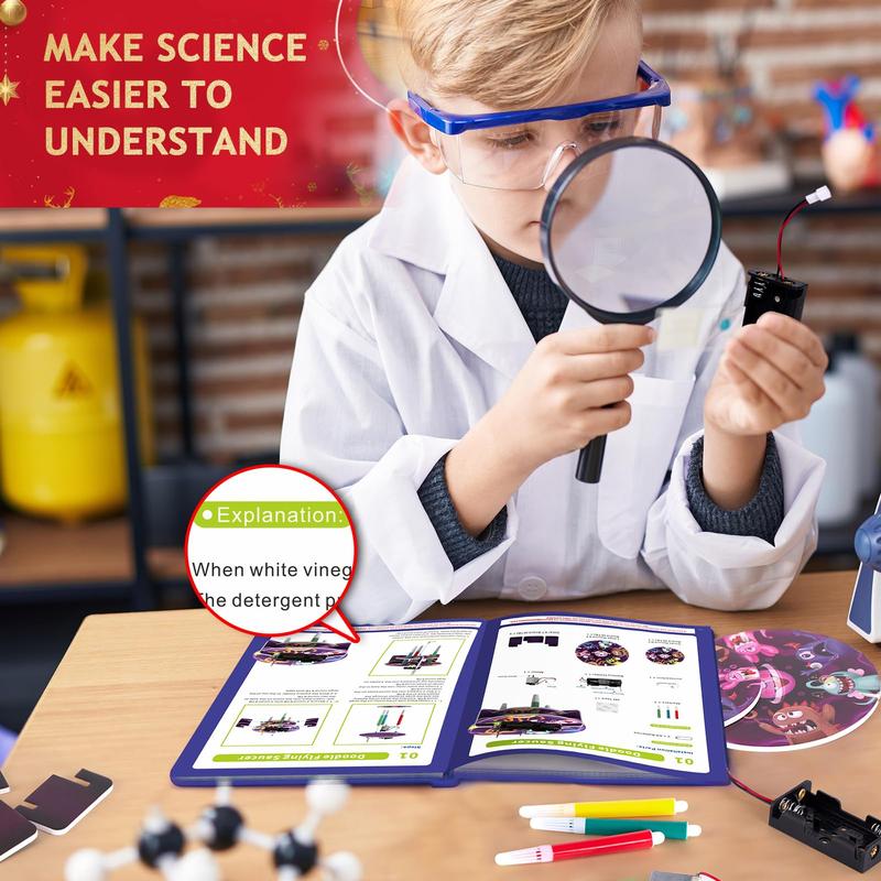 Japace Science Experiments & DIY Motorized Building Kits STEM Toys Chemistry Set for Kids Age 4-6-8