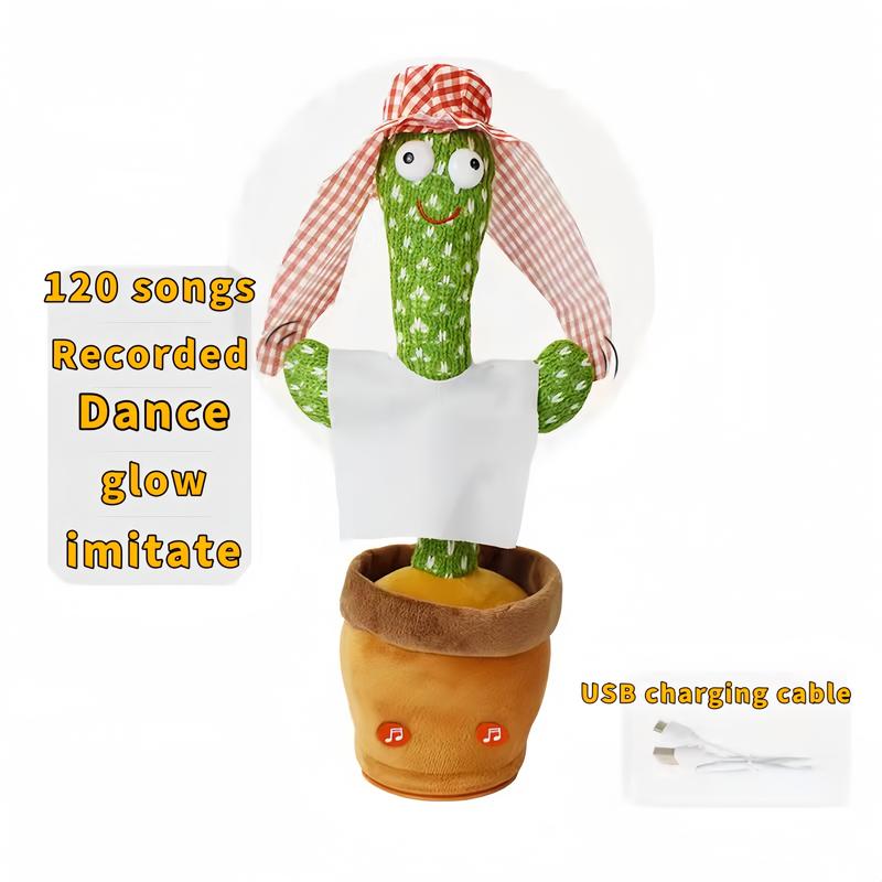 Dancing Cactus Toys,Talking SingingToy,Repeats & Recording What YouSay,Latest Cactus BirthdayGift,Prank Toy,Tricky Toy C1