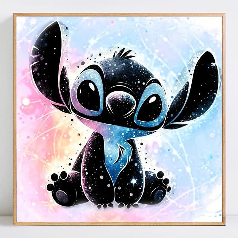 5D DIY Diamond Arts Colorful Painting Kit, Stitch Cartoon Animal Pattern Diamond Arts Colorful Painting without Frame, Handmade Art Craft for Home Decor