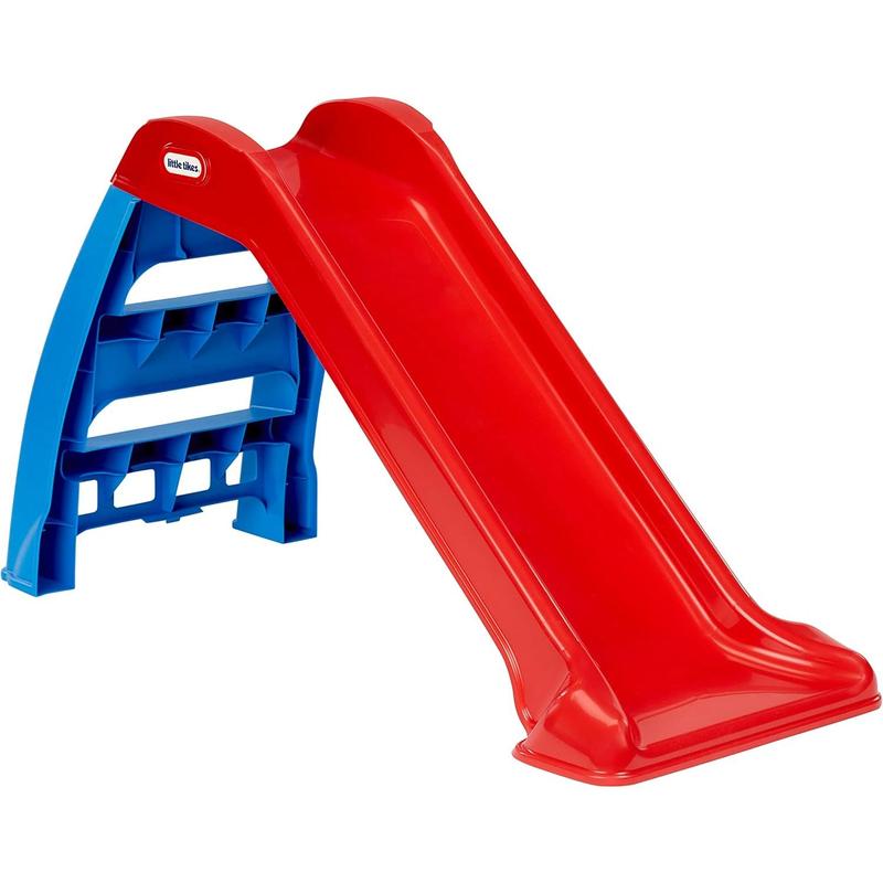 Little Tikes First Slip And Slide, Easy Set Up Playset for Indoor Outdoor Backyard, Easy to Store, Safe Toy for Toddler,Kids (Red Blue), 39.00''L x 18.00''W x 23.00''H