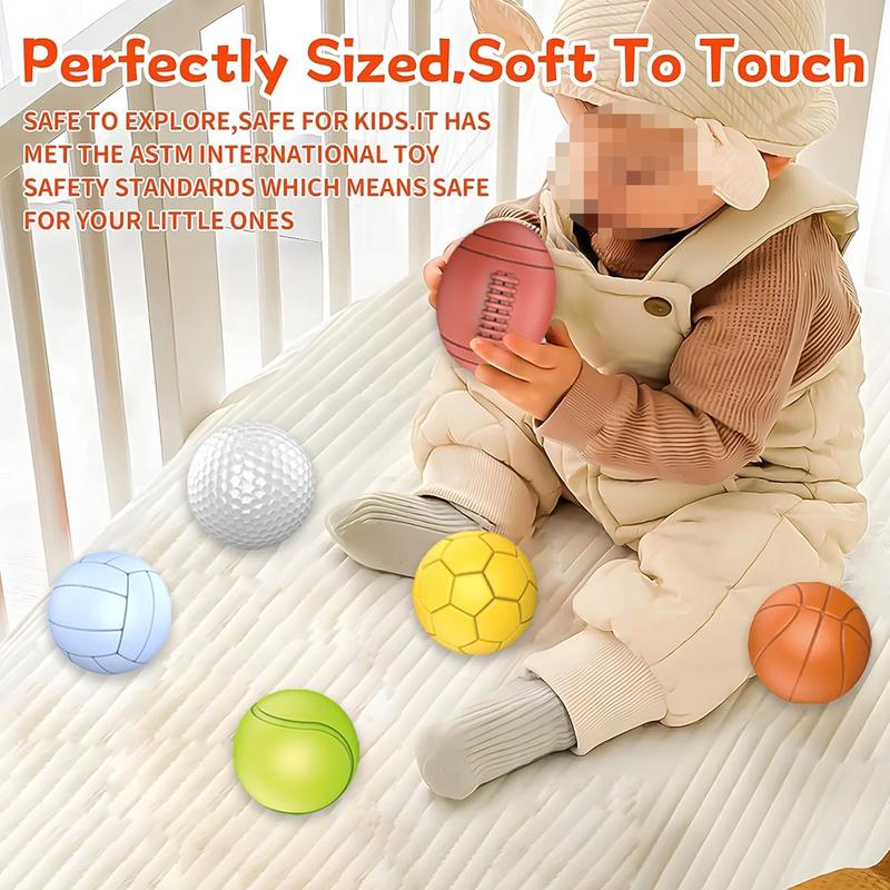 Textured Multi Ball Set for Kids, Montessori Learning Toys, Sensory Ball Toys for New Year, Children's Day or Christmas Day Gifts