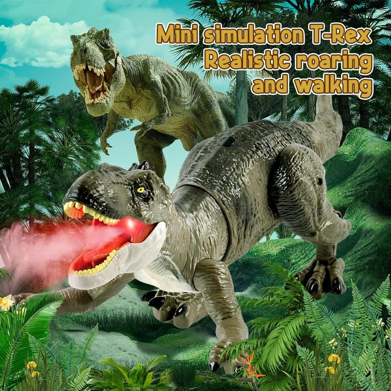 Robot Dinosaur Toy - Suitable for People Aged 4-7 Remote Control Dinosaur with Realistic Legs and Spray Stream Remote Control Dinosaur Tyrannosaurus Rex Toy Suitable for Birthday Presents for People Aged 4 5 6 7