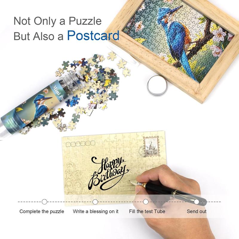 Mini Jigsaw Puzzles for Adults 150 Pieces (4 Packs) Small Jigsaw Puzzle Challenging Micro Puzzle Difficult Tiny Puzzle Home Decor Entertainment 6x4in