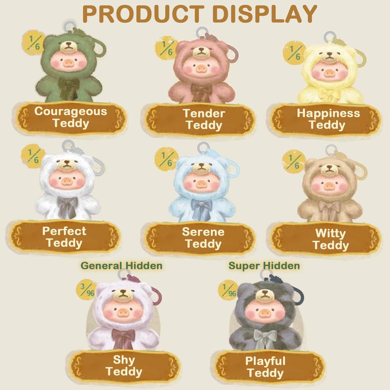 Lulu The Piggy Vintage Teddy Shop Vinyl Face Plush Pendant Blind Box