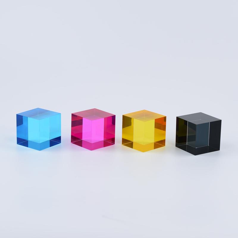 CMY Cubes The K Cube - Black Hue Cube - Optical Color Cube - Diamond Polished - Teaches Subtractive Color Mixing - Educational, Scientific, Physics & Kinetic Art Desk Toy