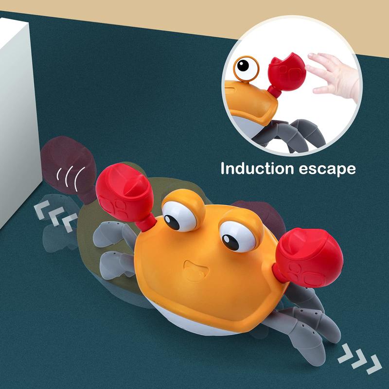 Pet crab toy, electric automatic sensing obstacle avoidance animal, can crawl away simulated crabs