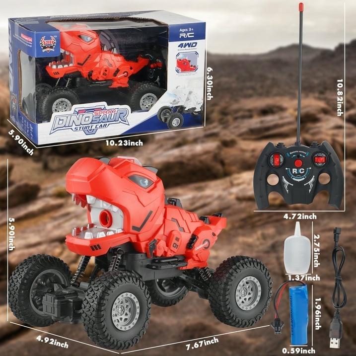 Dinosaur Mist-Spraying Remote Control Monster Truck Toy, offering an authentic dino experience and exciting remote-controlled play.