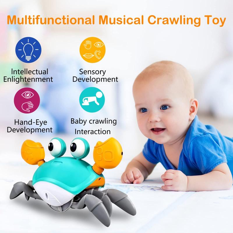 Pet crab toy, electric automatic sensing obstacle avoidance animal, can crawl away simulated crabs