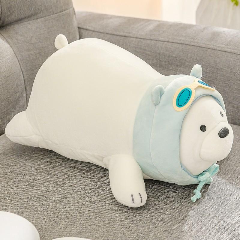 MINISO We Bare Bear Plush Doll Stuffed Toys White Bear Cute Doll Medium Size 15 inch Doll Bear Pillow Plush Toys Birthday Gift For Kids