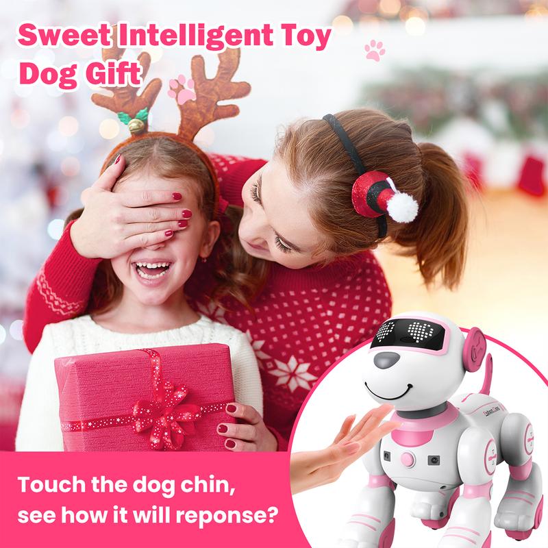 Robot Dog Toys for Girls Toys Interactive Robot Toy FollowMe Robot for Kids 5-7 Intelligent Remote Control Dog with Sing Dance AI Robotics for Kids Age 3 4 5 6 7 Chrismas Birthday Gifts