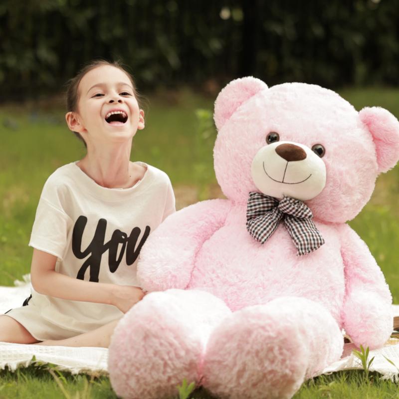 Big Teddy Bear 4Ft Giant White Soft Stuffed Animals Cute Plush Toy - For Girlfriend, Women, Kids - Perfect Valentine's Day, Christmas, Birthday Gift