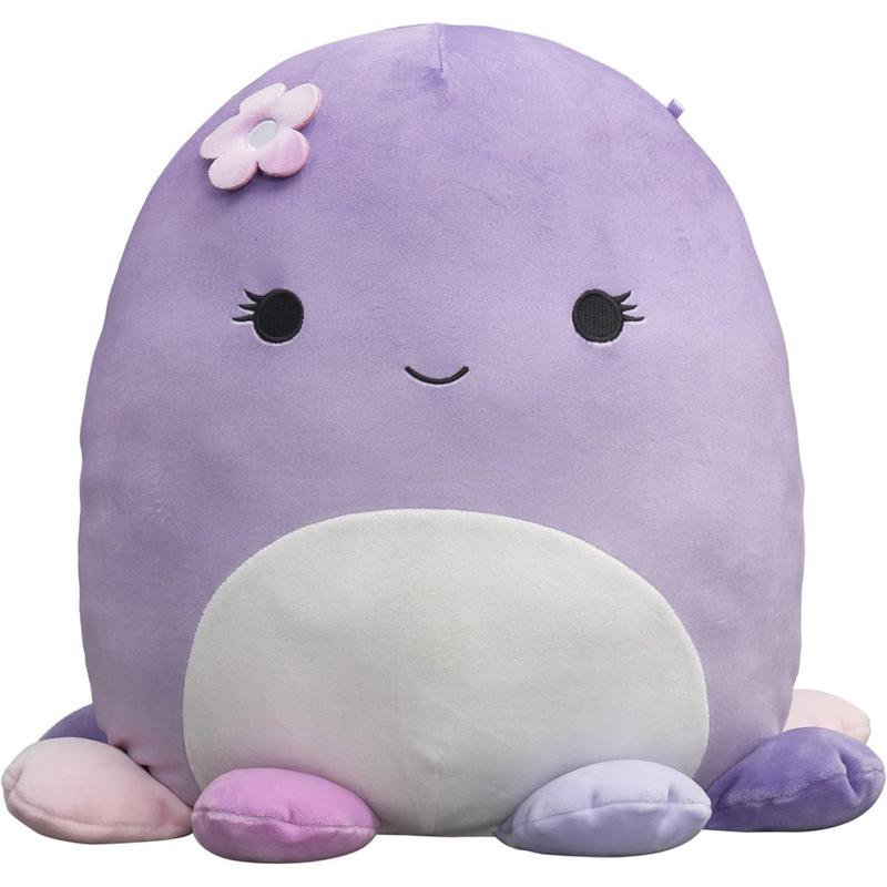 Squishmallows Original 14-Inch Beula Purple Octopus with Multicolored Tentacles - Large Ultrasoft Official Jazwares Plush