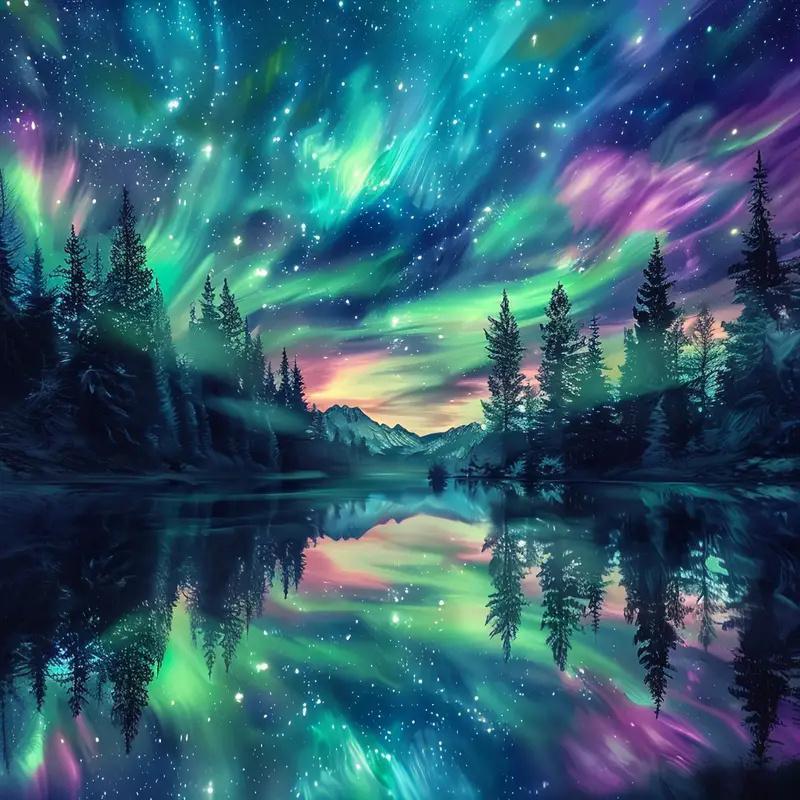 Night Star Sky Landscape Pattern DIY Diamond Arts Colorful Painting Kit without Frame, DIY 5D Diamond Arts Colorful Painting Kit, Wall Art Decor, Christmas Gift