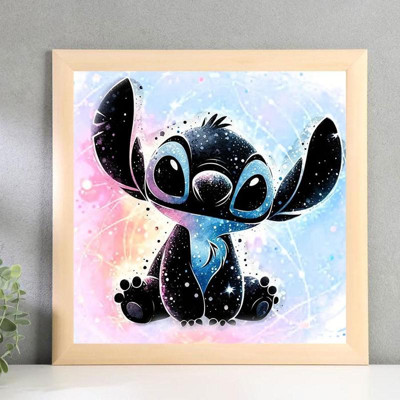 5D DIY Diamond Arts Colorful Painting Kit, Stitch Cartoon Animal Pattern Diamond Arts Colorful Painting without Frame, Handmade Art Craft for Home Decor