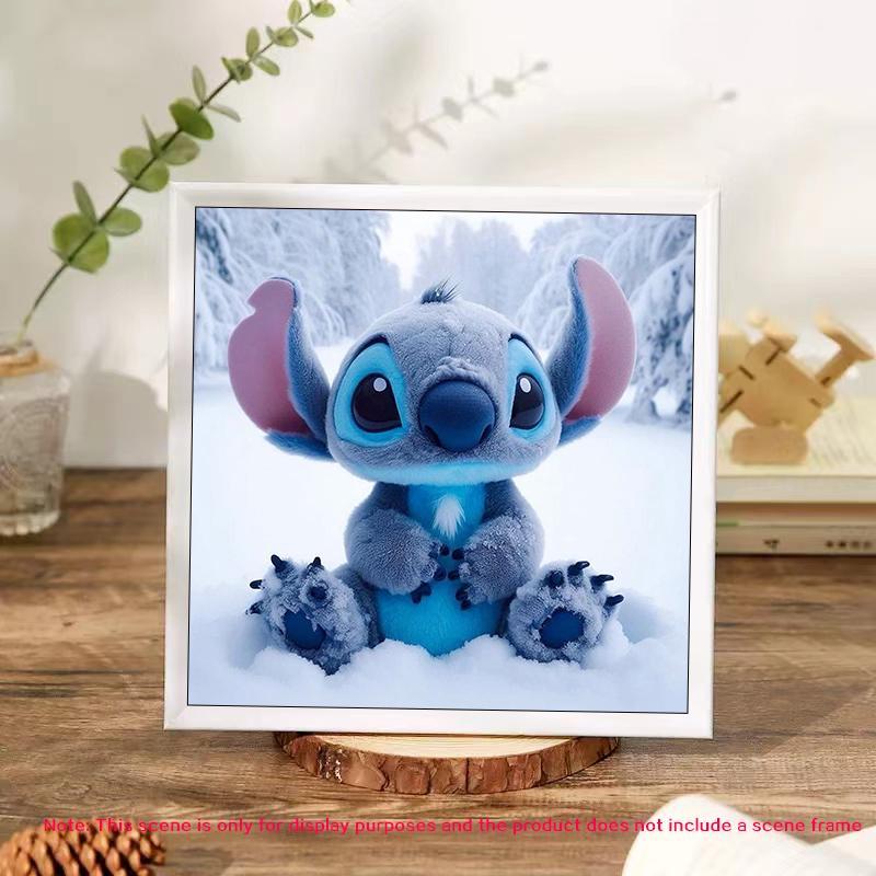 Cartoon Stitch Pattern DIY Diamond Arts Colorful Painting Kit without Frame, DIY 5D Decorative Wall Art for Living Room Bedroom Home Decor