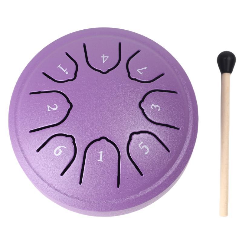 8 Tone Steel Tongue Drum, 4.5 Inch D Key Steel Tongue Drum with Drumsticks, Musical Instrument for Beginners, Musical Instrument for Home School