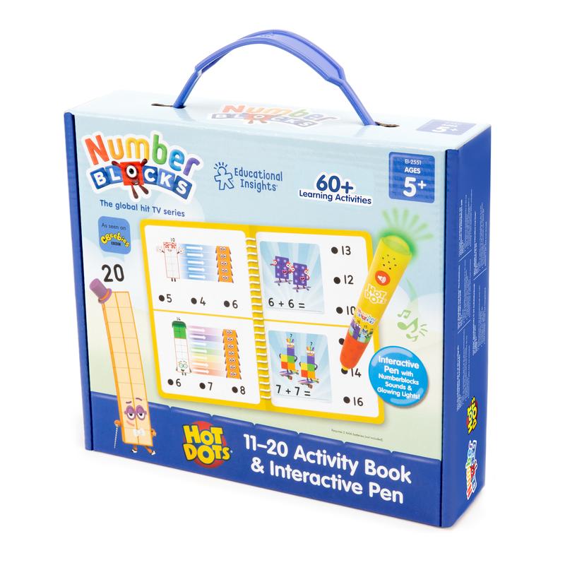 Educational Insights Hot Dots Numberblocks Workbook Numbers 11-20 with Interactive Pen, 60+ Activities, Gift for Kids Ages 5+