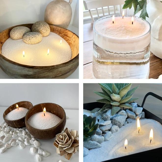 Sand Wax DIY Art Candle with Free 2 Bottles of Essential Oil+10 candle wicks