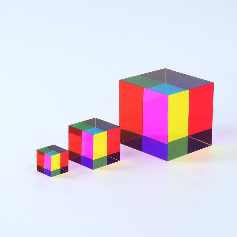 The Original CMY Cube - Cyan, Magenta & Yellow Optical Color Cube - Teaches Subtractive Color Mixing - Educational STEAM & Sensory Tool