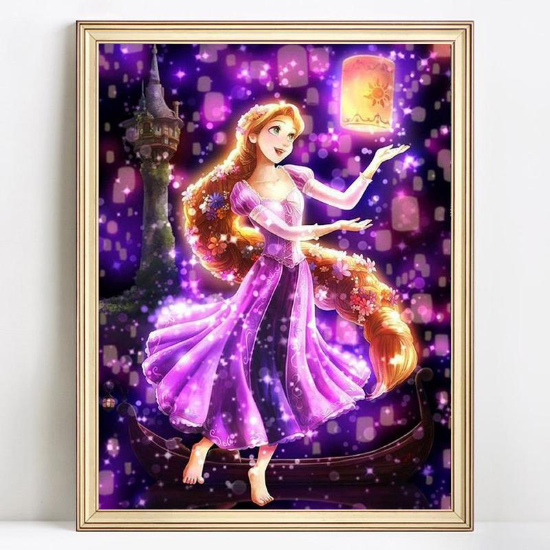 Princess Pattern DIY Diamond Arts Colorful Painting Kit without Frame, 5D Diamond Arts Colorful Painting Kit, Wall Art Decor for Home Living Room