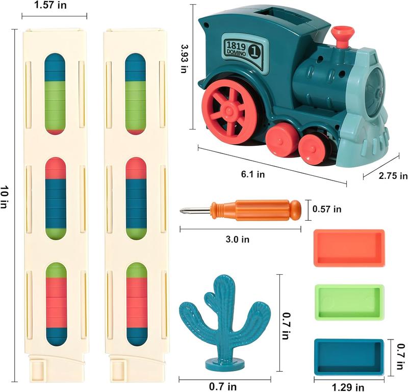 200 PCS Domino Train Toy Set, Automatic Dominos Train for Kids Boys Girls, Electric Dominoes Machine Train Toy Set with Sound Light, Birthday Gifts for Kids Family Games Dominos Dominoes