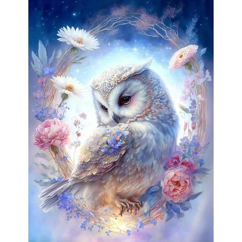 Diamond Painting Kits for Adults, Owl 5D Diamond Art Kits, Full Drill DIY Crafts for Adults Home Wall Decor Gift Diamond Dots [11.8x15.7inch]