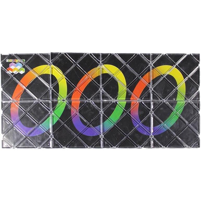 GoodPlay MoZhi LingAo 8 Panels 3 Rings Magic Folding Puzzle Cube Twisty Black