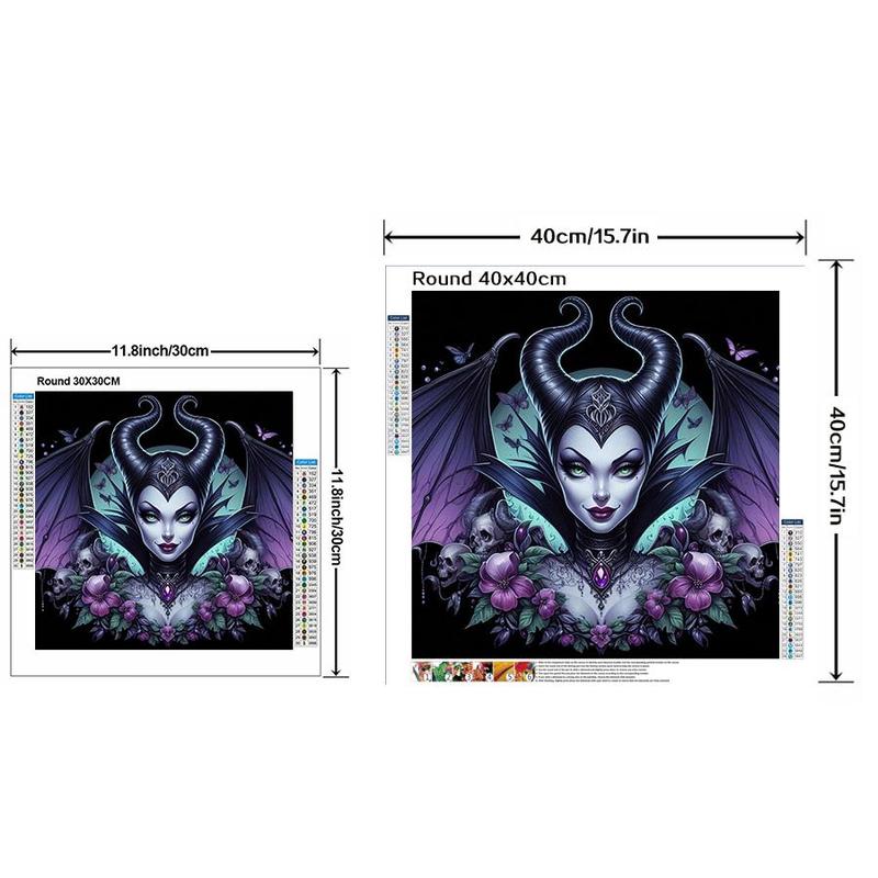 Maleficent Pattern DIY Diamond Arts Colorful Painting Kit without Frame, 5D Diamond Arts Colorful Painting Kit, Wall Art Decor for Home