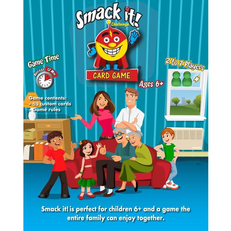 Smack it!, a Family Card Game for Kids – Fun and Easy to Learn – Perfect Stocking Stuffer for kids or Gift Idea – Boy or Girl Ages 6 - 12