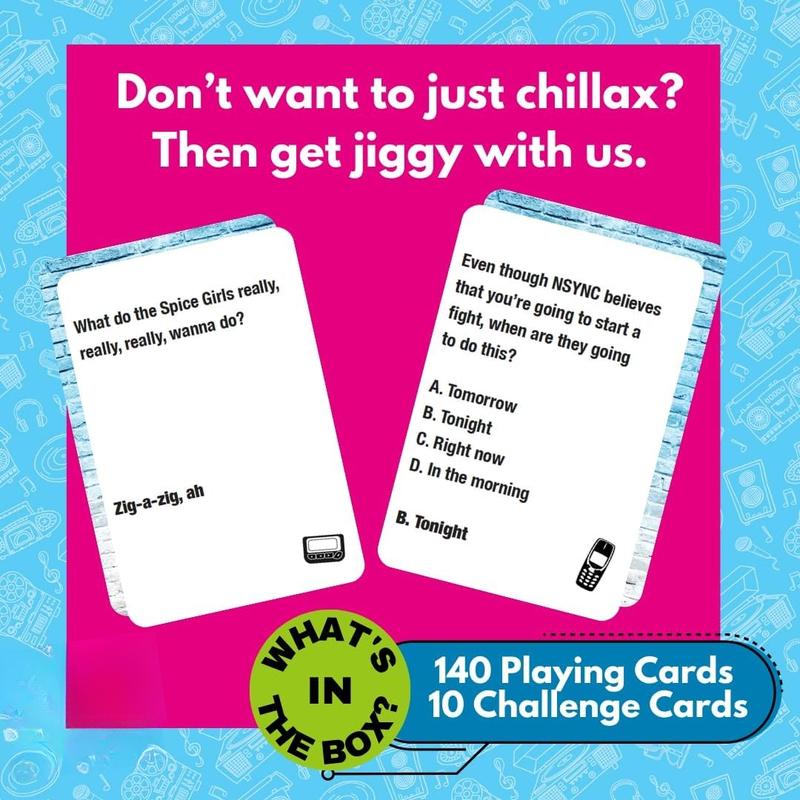 Music Trivia Card Game | Multi-Generational Family Gatherings, Adult Game Night and Fun Trivia (90's and 2000's Hip Hop and R&B)