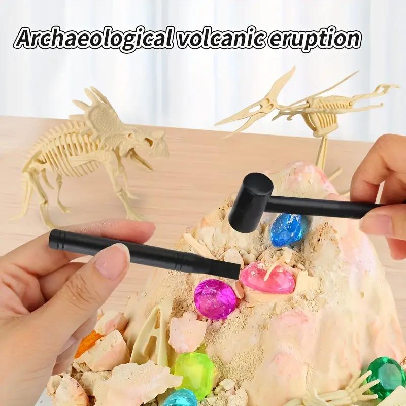 Dig Gem Rock Dig Science Experiment Kit For Kids, Dig Gem And Plastic Dinosaur Fossil Skeletons, Christmas Birthday Toy Gift Ideas For Girls And Boys Parent-child Interactive Games